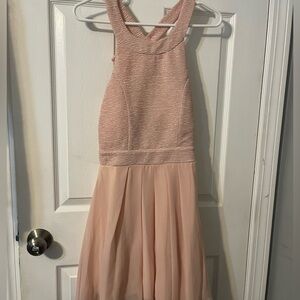 Trixxi Textured Light Pink Dress